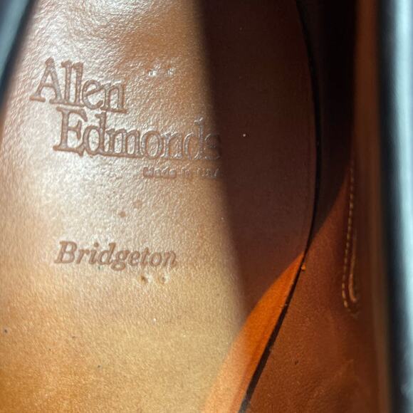 ⁀➷ Allen Edmonds Men’s Leather Tassel Black Loafers Shoes 9 1/2 B (B-845) - Picture 2 of 8